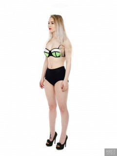 2017-05-19 Laura Sele bikini top and black control briefs worn as hotpants