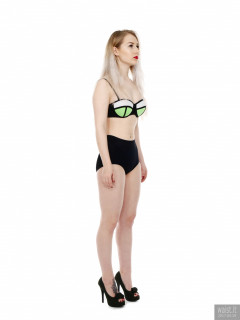 2017-05-19 Laura Sele bikini top and black control briefs worn as hotpants