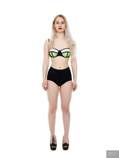 2017-05-19 Laura Sele bikini top and black control briefs worn as hotpants