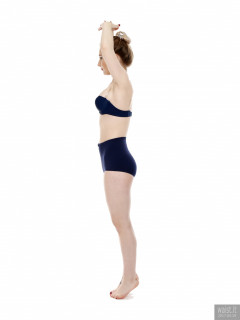 2017-05-19 Laura Sele blue Chinese bra and 1960's style pantie girdle