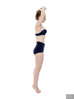 2017-05-19 Laura Sele blue Chinese bra and 1960's style pantie girdle