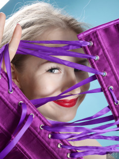 2017-05-19 Laura Sele playing with purple corset