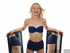 2017-08-15 Jade-Lauren blue bra and pantie girdle, mirror shot