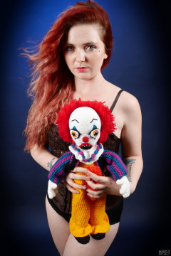 2017-09-17-lj-with her crochet dolls