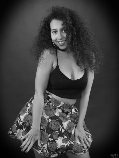 2017-10-22 Stephy in her own top and skirt