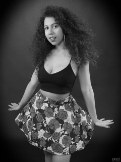2017-10-22 Stephy in her own top and skirt