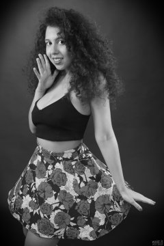 2017-10-22 Stephy in her own top and skirt