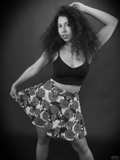 2017-10-22 Stephy in her own top and skirt