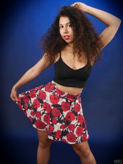 2017-10-22 Stephy in her own top and skirt