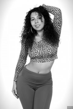 2017-11-26 Stephy Samer fashion shoot - in her own top and trousers