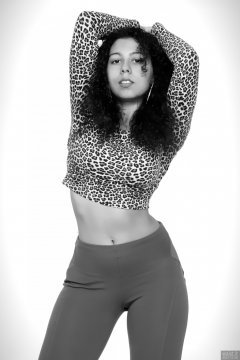 2017-11-26 Stephy Samer fashion shoot - in her own top and trousers