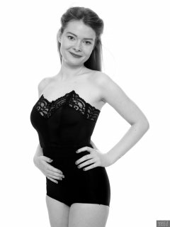 2018-02-03 Amy in black bra and black high-waist control briefs worn as hotpants