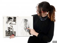 2018-02-18 Madame Cerise in black blouse and tight black pencil skirt