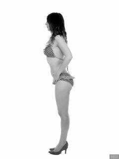 2018-02-18 Madame Cerise in vintage-style red and white polka dot bikini