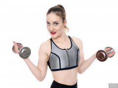 2018-04-07 Annie91 in neoprene sports top and black control briefs worn as hotpants