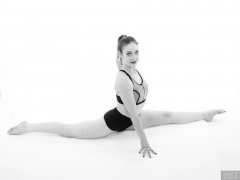 2018-04-07 Annie91 in neoprene sports top and black control briefs worn as hotpants