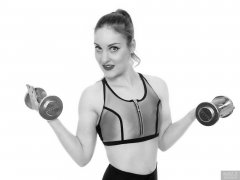 2018-04-07 Annie91 in neoprene sports top and black control briefs worn as hotpants