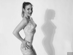 2018-04-07 Annie91 in pink vintage two-piece