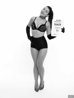 2018-06-15 Tatjana Bastet in black style 210 girdle worn as hotpants and her own bra worn as top