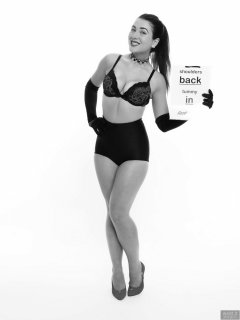 2018-06-15 Tatjana Bastet in black style 210 girdle worn as hotpants and her own bra worn as top