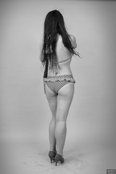 2018-06-15 Tatjana Bastet in red and white polka-dot bikini