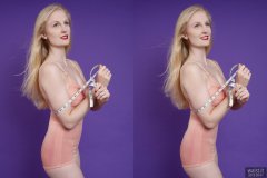 2018-09-01 Christina Elsom fitness collage showing bulging tummy vs tucked in tummy