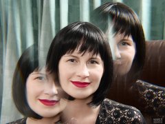 2018-09-16 Saffine headshot through vintage special effects filter