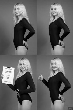 2019-01-12 Domii fitness/posture demonstration - shoulders back, tummy in and smile