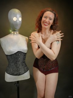 2019-03-30 Chiarashows she can still fit into herVollers corset and tight control briefs