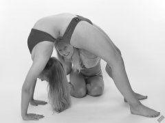 2019-05-04 Fabiene and CloEliza in their own pole dance costumes