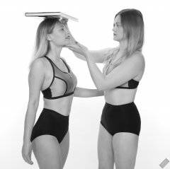 2019-05-04 Fabiene and CloEliza work on their posture and deportment
