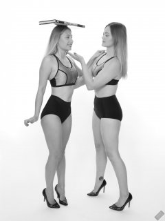 2019-05-04 Fabiene and CloEliza work on their posture and deportment