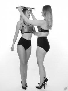 2019-05-04 Fabiene and CloEliza work on their posture and deportment
