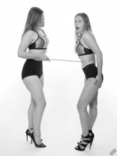 2019-05-04 Tummy in! Fabiene and CloEliza work on their posture and deportment