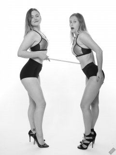 2019-05-04 Tummy in! Fabiene and CloEliza work on their posture and deportment