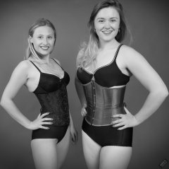 2019-05-04 Fabiene and CloEliza having fun with some serious corsetry