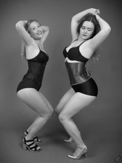 2019-05-04 Fabiene and CloEliza having fun with some serious corsetry