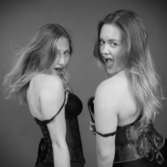 2019-05-04 Fabiene and CloEliza having fun with some serious corsetry
