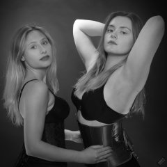 2019-05-04 Fabiene and CloEliza having fun with some serious corsetry