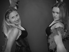 2019-05-04 Fabiene and CloEliza having fun with some serious corsetry