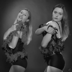 2019-05-04 Fabiene and CloEliza having fun with some serious corsetry