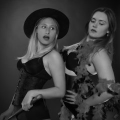 2019-05-04 Fabiene and CloEliza having fun with some serious corsetry