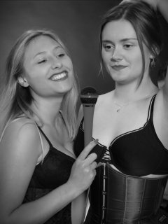 2019-05-04 Fabiene and CloEliza having fun with some serious corsetry
