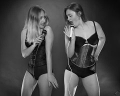 2019-05-04 Fabiene and CloEliza having fun with some serious corsetry