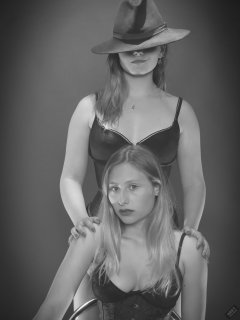 2019-05-04 Fabiene and CloEliza having fun with some serious corsetry