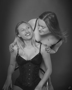 2019-05-04 Fabiene and CloEliza having fun with some serious corsetry