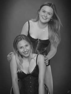 2019-05-04 Fabiene and CloEliza having fun with some serious corsetry