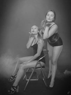2019-05-04 Fabiene and CloEliza having fun with some serious corsetry