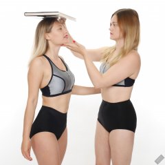 2019-05-04 Fabiene and CloEliza work on their posture and deportment