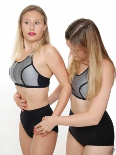 2019-05-04 Tummy in! Fabiene and CloEliza work on their posture and deportment